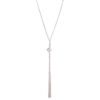 Chain Tassel & Knotted Lariat Necklace