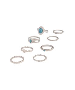 Stackable Ring Turquoise 8-Pack