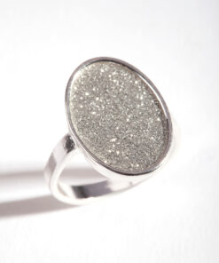 Oval Glitter Ring