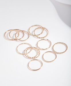 Textured Mixed Size Ring Pack