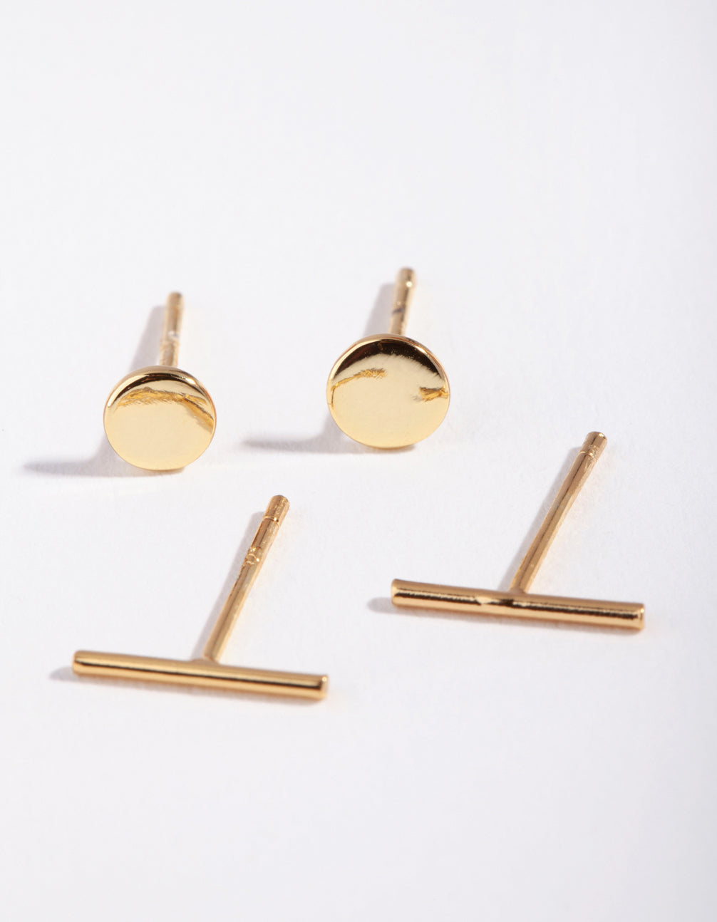 Disc & Line Stud Earring Pack