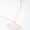Rose Wire Wrapped Rose Quartz Necklace