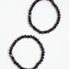 Black Facet Bead Bracelet Pack