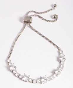 Rhodium  Tennis Bracelet