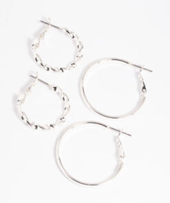 Twisted Hoop Earring Set