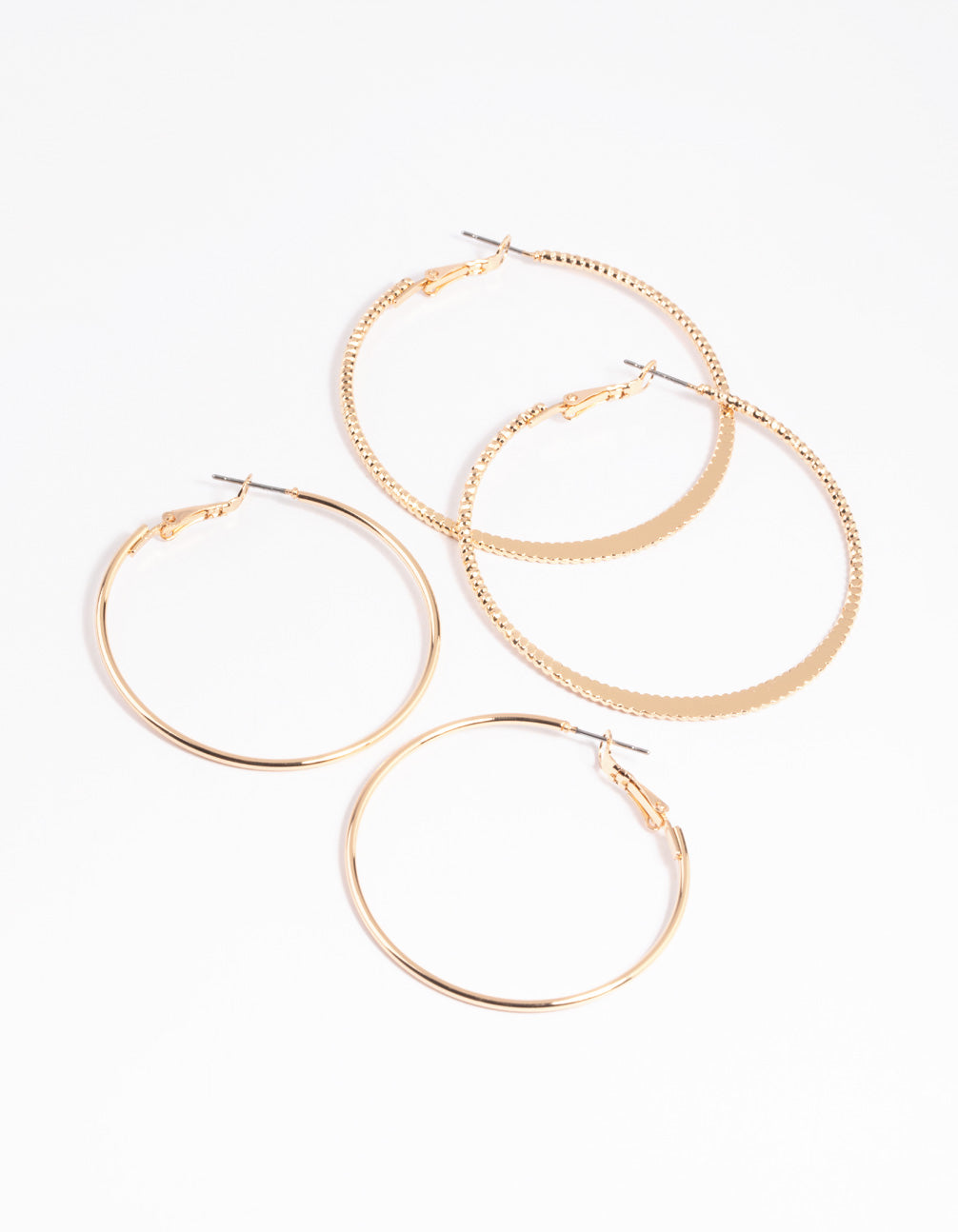 Plain Hoop Earring Set