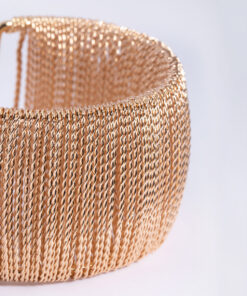 Wide Chain Cuff Bangle Bracelet