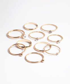 Mixed Stone & Textured Ring Pack