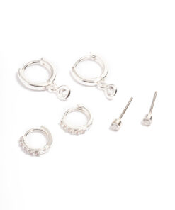 Clear Stud & Huggies Pack