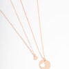 Rose Heart Disc Cut Out Necklace Pack