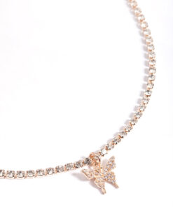 Rose Butterfly Necklace