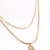 Letter Q Layered Initial Necklace