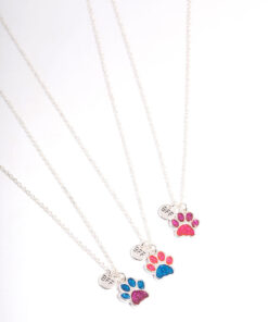 Kids Glitter Paw Necklace Pack