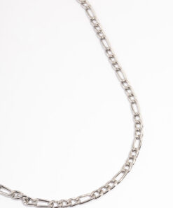 Rhodium Figaro Chain Necklace