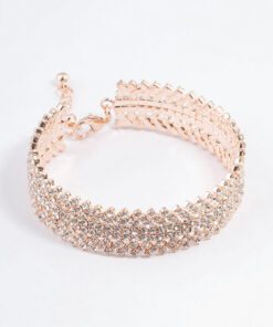 Rose Four Row Bangle Cuff