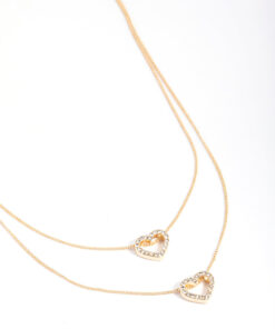 Double Open Heart Necklace