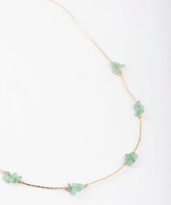Green Aventurine Mini Station Dainty Necklace