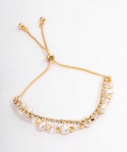 Freshwater Pearl & Facet Bracelet