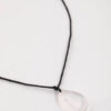 Fabric Clear Quartz TearCollar Necklace