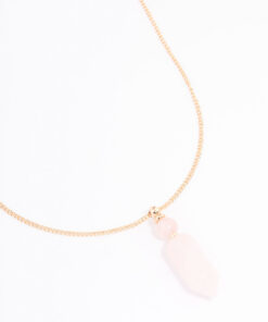 Rose Quartz Sphere Pendant Necklace