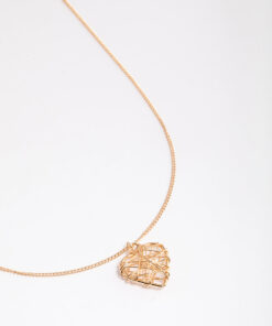 Wrapped Heart Pendant Necklace