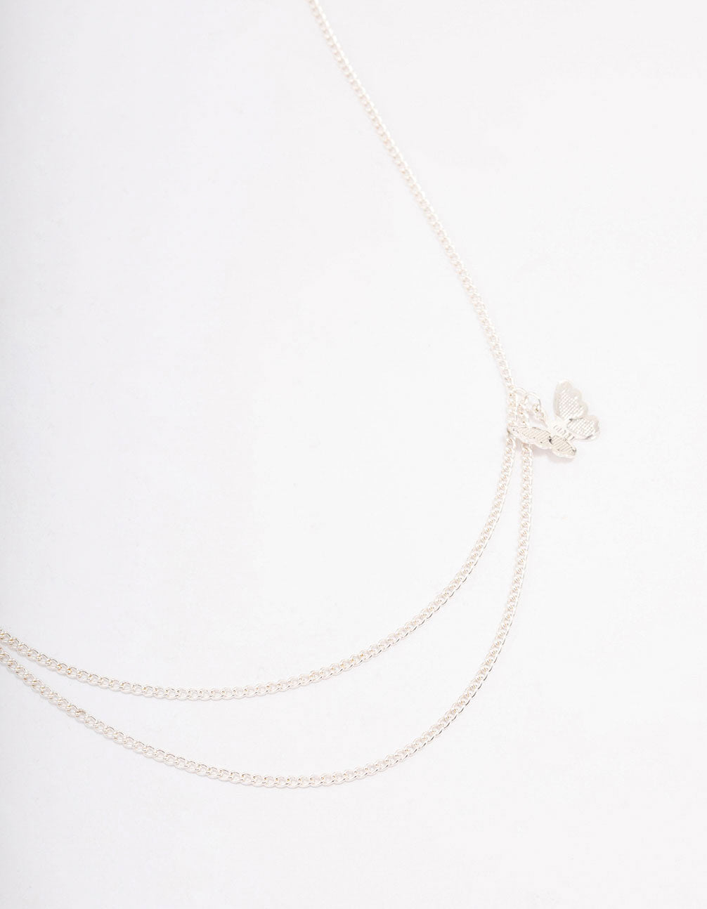 Double Chain Butterfly Necklace