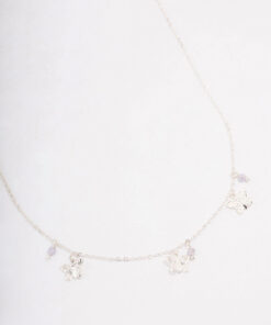 Butterfly Beaded Droplet Necklace