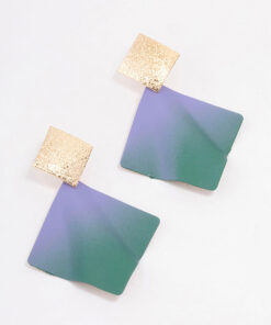 Ridged Diamond Drop Earrings