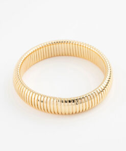 Wide Ribbed Bangle