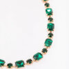 & Green Geometric Statement Necklace