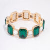 Hexagon Emerald Stone Stretch Bracelet