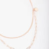 Rose Curb & Cable Layered Necklace