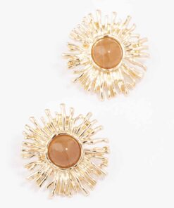 Small Sun Stud Earrings