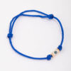 Blue Fabric Evil Eye Cord Adjustable Bracelet