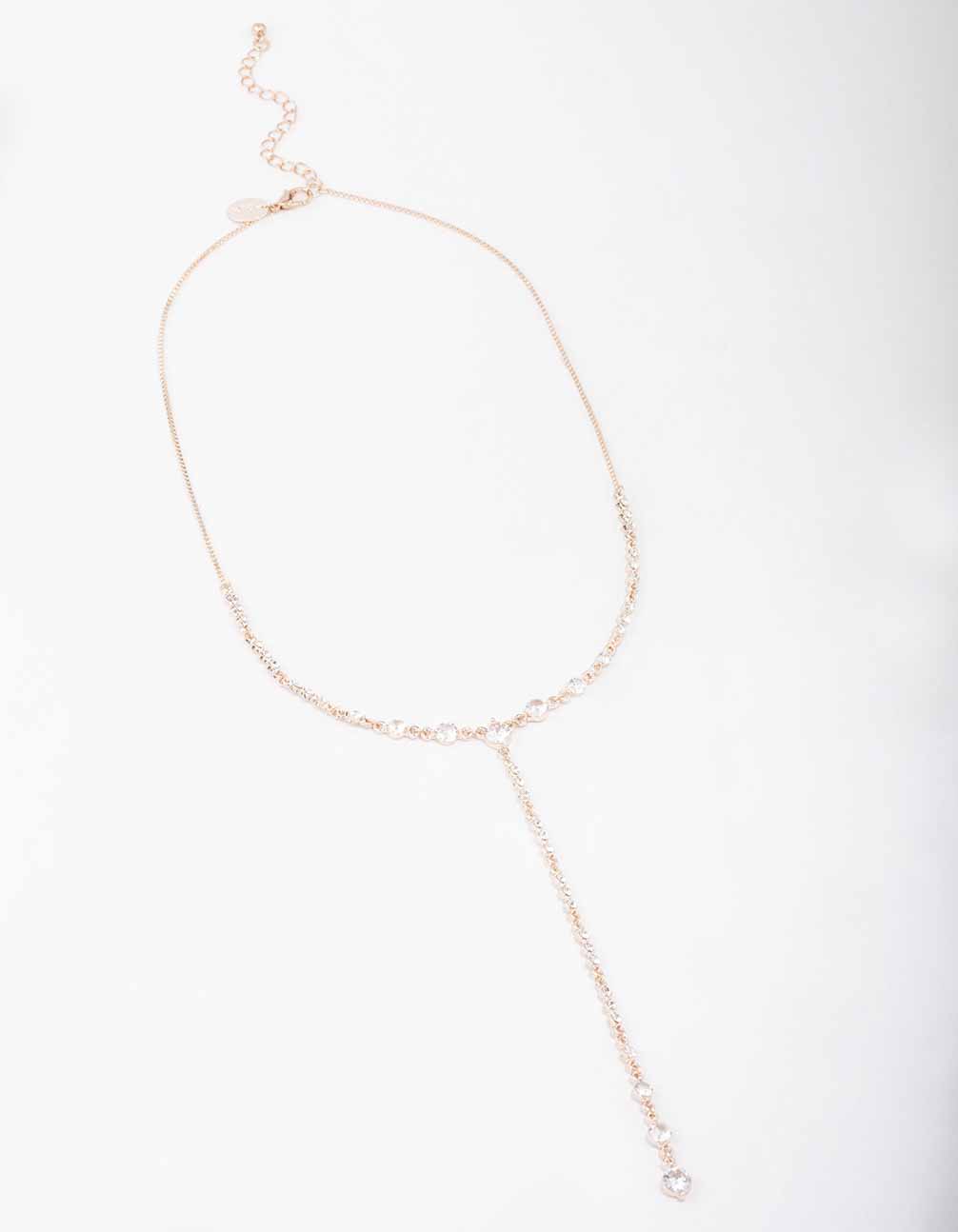 Rose Lariat Necklace