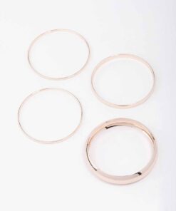 Rose Thick & Thin Bangle 4-Pack
