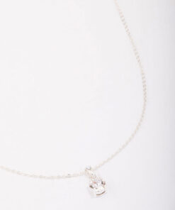Crystal Solitaire Pendant Necklace