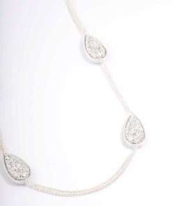 Oval Long Chain Necklace