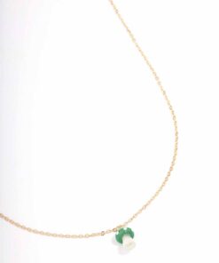 & Green Mushroom Pendant Necklace