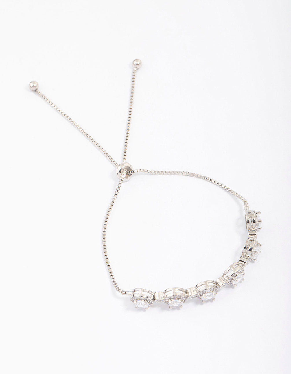 Rhodium Halo Bracelet