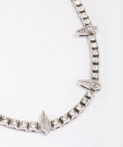 Rhodium Spark Short Necklace