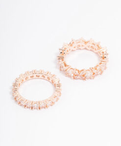 Rose Flower Stacking Ring Set