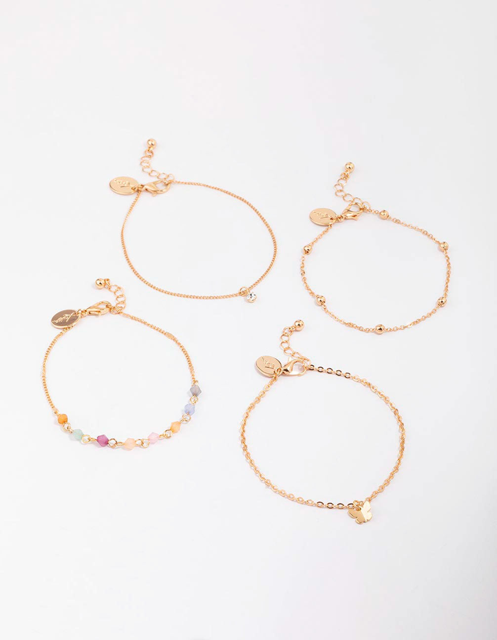 Beaded Coin Bracelet 4-Pack