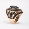 & Black Grand Marquise Cocktail Ring