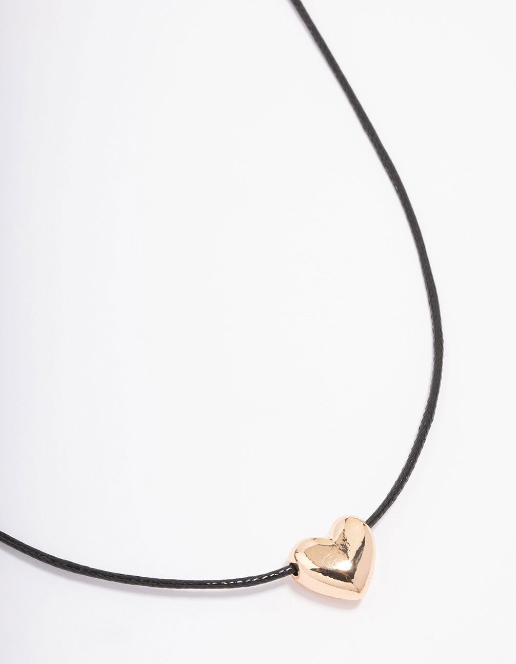 Threaded Heart Cord Pendant Necklace