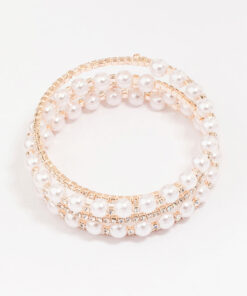 Rose Pearl & Wrapped Bracelet