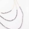 Rhodium Pearl Facet Layered Necklace