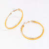 Thin Double Twist Hoop Earrings