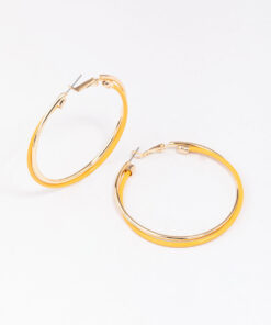Thin Double Twist Hoop Earrings
