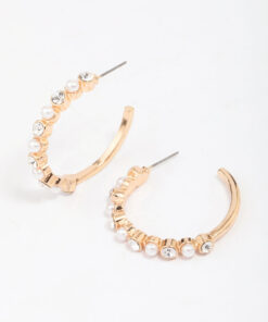 Pearl Encased Hoop Earrings
